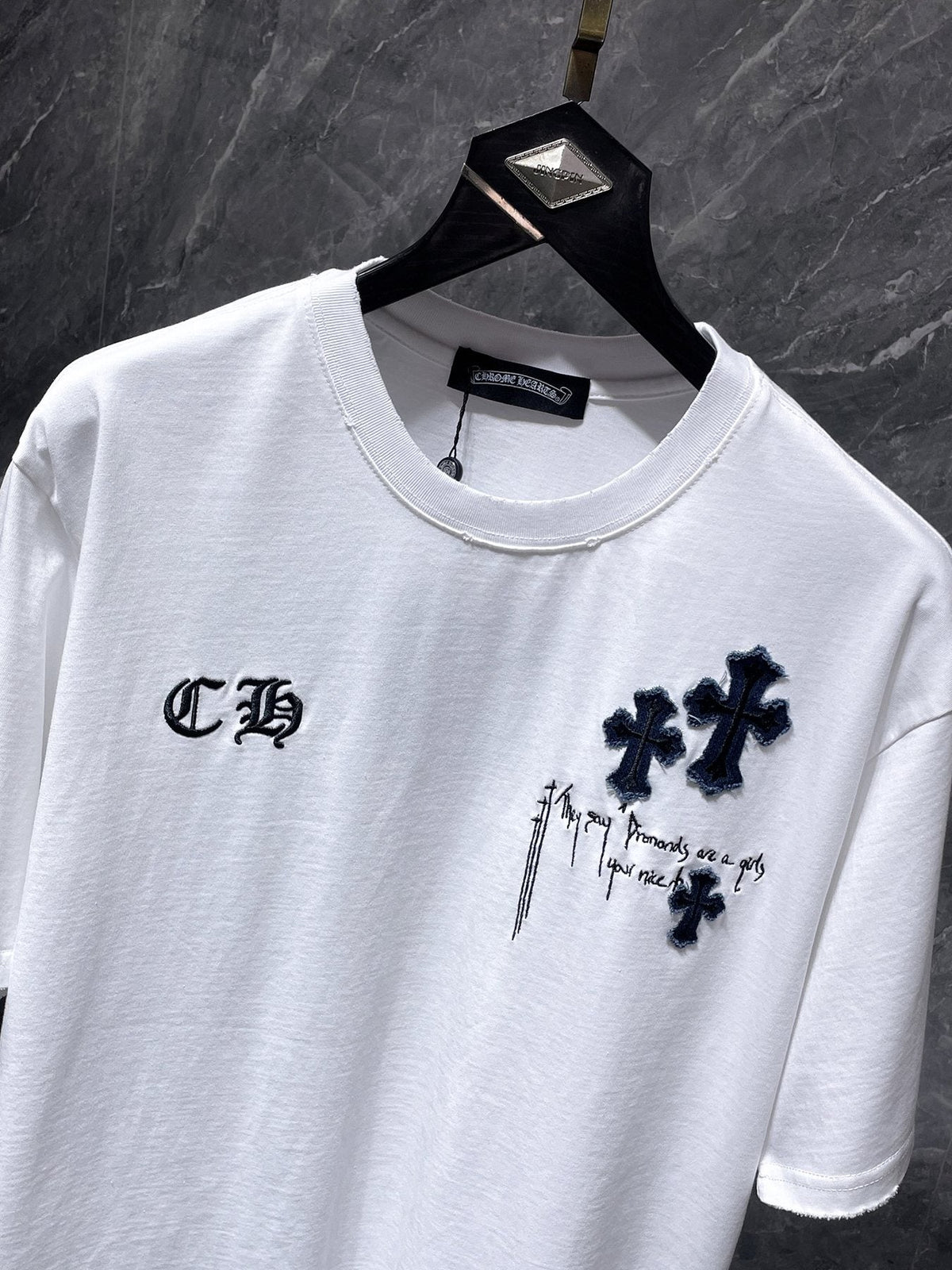 Chrome Hearts Cross Patch Graphic T-Shirt — detail