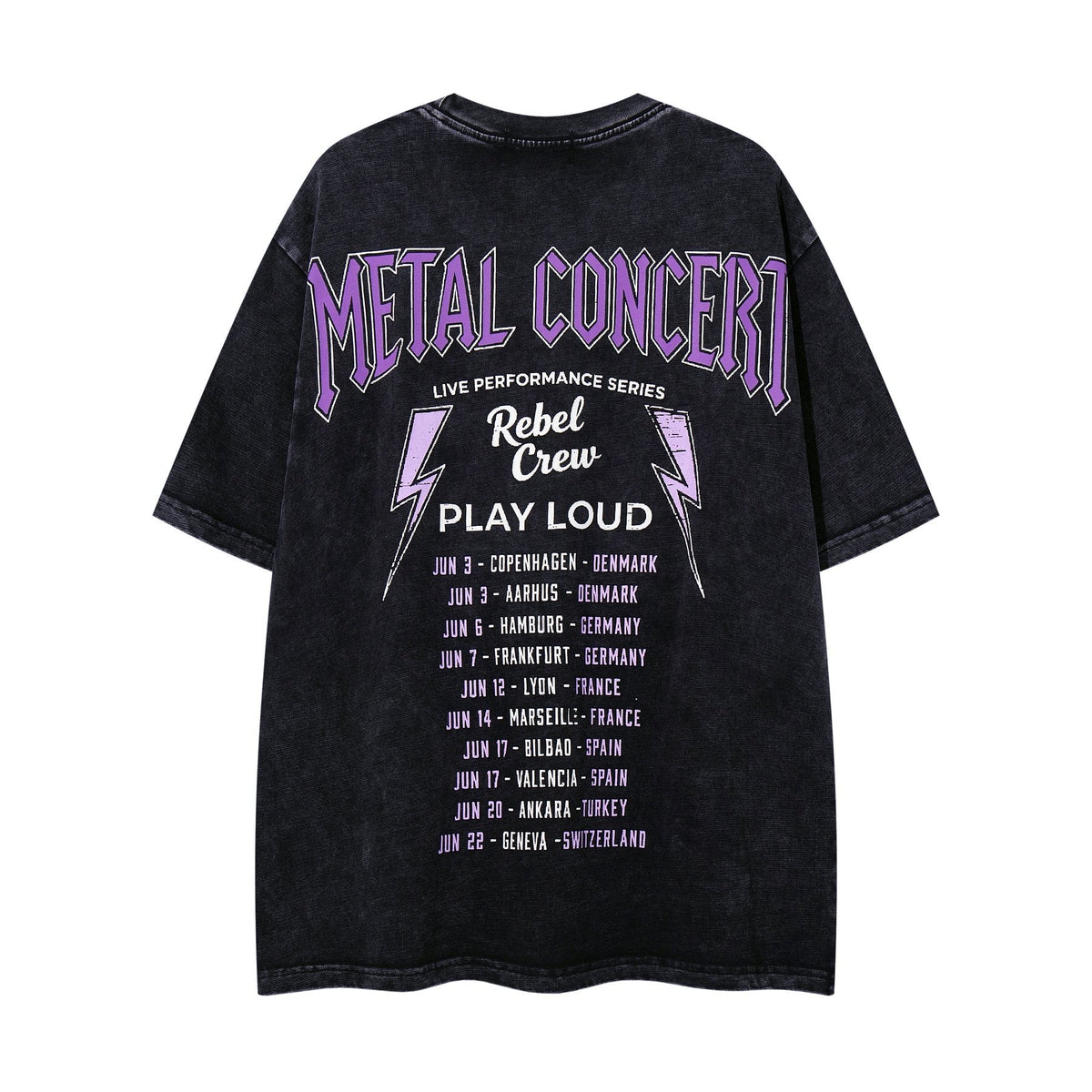 MAJESTIK Washed Rhinestone Graphic T-Shirt — back