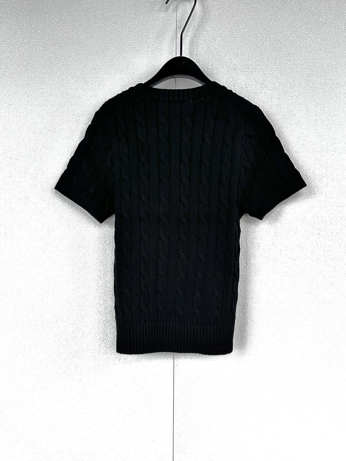 Test2-Ralph Lauren Women's Short-Sleeve Cable-Knit Sweater — back